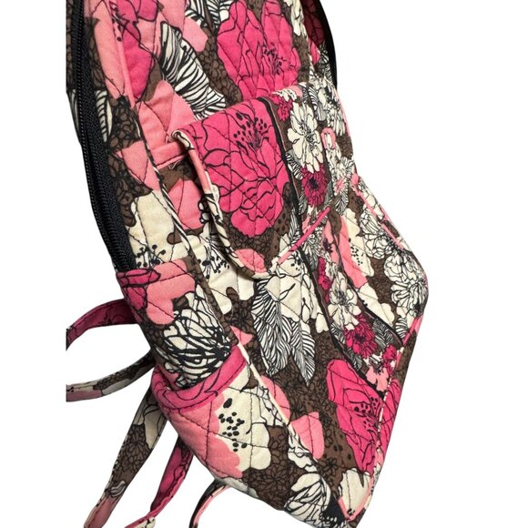 Vera Bradley Floral Quilted Cotton Backpack - Picture 6 of 7
